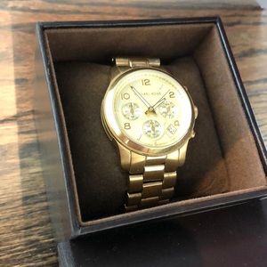 Gold Michael Kors Chronograph Watch